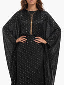 Elegant Gold Dot Print Robe Two-Piece Set