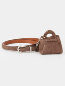 Mini Suede Bag Charm Belt
