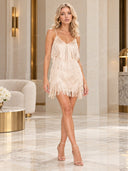 Elegant Sequin Fringe Cami Mini Dress