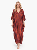 V-neck Printed Maxi Dress
