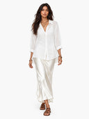 Flowy Chiffon Top & Satin Slip Dress Two-Piece Set