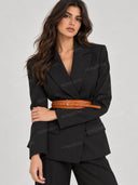 Slim Double Strap Buckle Waist Belt