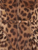 Leopard Print  A-Line Midi Dress