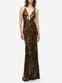 Elegant Emerald Sequin Maxi Dress