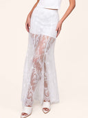 Elegant White Lace Two-Piece Set