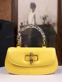 Niche Bamboo Handle Flap Shoulder Bag