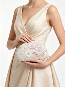 Floral Embroidered Pearl Bag