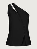 Elegant One-Shoulder Top & Wide Leg Pants Two-Piece Set