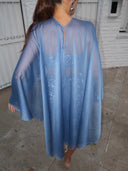 Elegant tulle shawl sequined two-piece set
