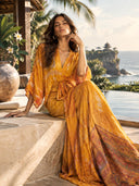 Yellow ILLUSION Printed Dress