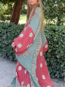 Bohemian Print Kaftan Maxi Dress