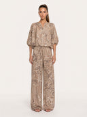 Baroque Floral Print Two-Piece Set