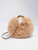 Chic Plush Round Crossbody Bag