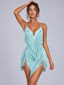 Sexy Fringe Bodycon Mini Dress