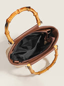 Boho Woven Straw Bucket Handbag