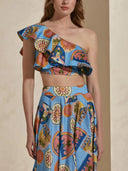Tropical Fruit Print Two-Piece Set