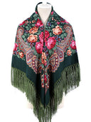 Retro Print Large Square Scarf