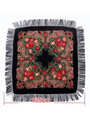 Retro Print Large Square Scarf