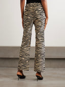 Exquisite Zebra Print Straight Leg Pants