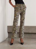 Exquisite Zebra Print Straight Leg Pants