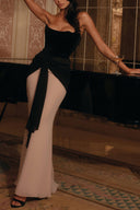 Elegant Off-Shoulder Layered Pleated Party Maxi Dress