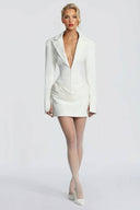 Pleated Design Mini Dress