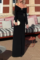Elegant Strapless Ruched Bodycon Maxi Dress