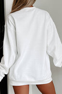 Sequined Bow Christmas Crew Neck Long-sleeved Loose Sweatshirt