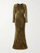 Fashionable Printed Asymmetrical Fitted Maxi Dress
