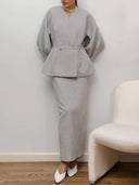 Chic Elegant Solid Drop-Shoulder Loose Top