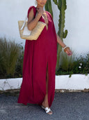 Bohemian Backless Slit Vacation Maxi Dress