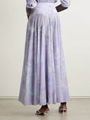 Unique Ethnic Print High-Waist Maxi Skirt
