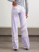 Unique Swirl Print Stretch Fitted Top
