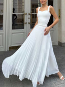 Elegant Pleated Irregular Skirt