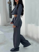 Unique Fashion Tie-Waist Pocket Wide-Leg Pants