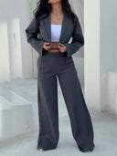 Unique Fashion Collared Cropped Blazer