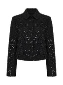 Retro Sequin Circle Cropped Jacket