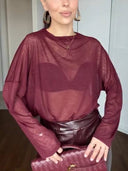 Minimalist Perspective T-shirt And Leather Pants Suit