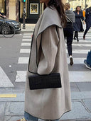 Fashion Casual Colorblock Loose-Fit Oversized Coat