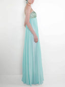 Elegant Ruched Twist-Detail Spaghetti Strap Maxi Dress