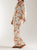 Unique Starfish Print Loose Pocket Straight Pants