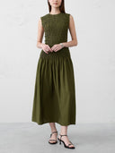 Casual Elegance Pleated Sheath Maxi Dress