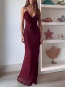 Exquisite Mango Ruffle Front Maxi Dress