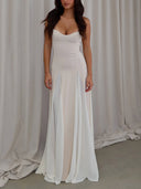 Elegant Splicing Sling Maxi Dress
