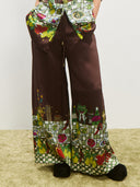 Unique Floral Print Button-Up Loose Shirt
