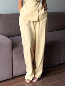Elegant Wide-Leg High-Waisted Pants