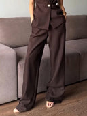Elegant Wide-Leg High-Waisted Pants