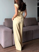 Elegant Wide-Leg High-Waisted Pants