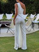 Exquisite High Waist Patchwork Suit Pants
