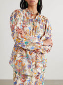 Unique Paisley Print Boho-Chic Layered Midi Skirt
